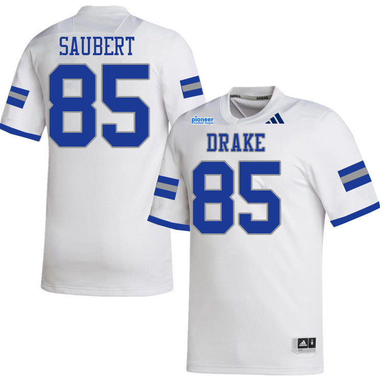 Drake Bulldogs #85 Eric Saubert College Football Jerseys,Uniforms-White